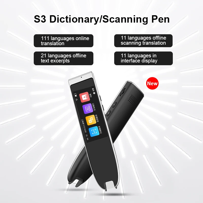 Portable Translator Instant Translation 111 Languages Scan AI Electronics Scanner Pen Translation