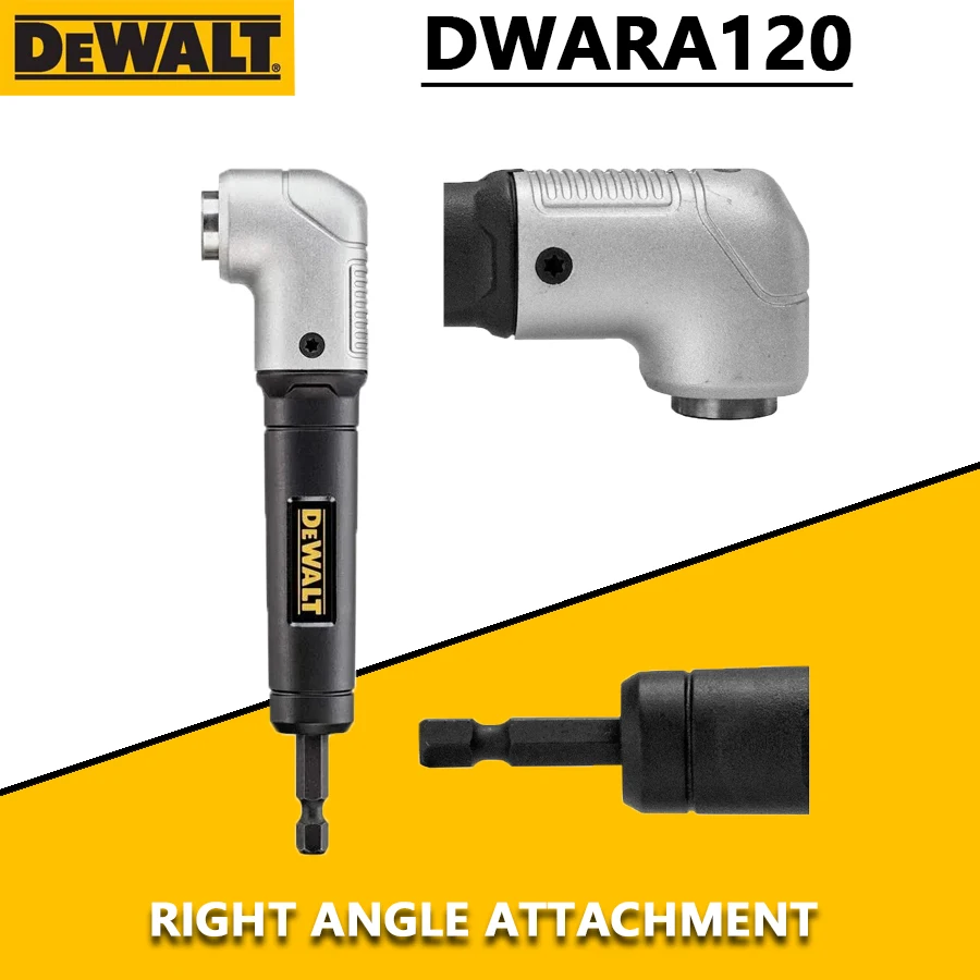 ديوالت DWARA120 1/4 "الزاوية اليمنى مرفق 10X المغناطيسية شنيور يعمل بالبطارية بت كهربائي أداة اليد الملحقات