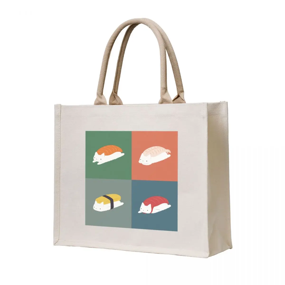

Sushi Cat 2x2 Tote Bag female bag personalized tote woman shopping bag cute tote