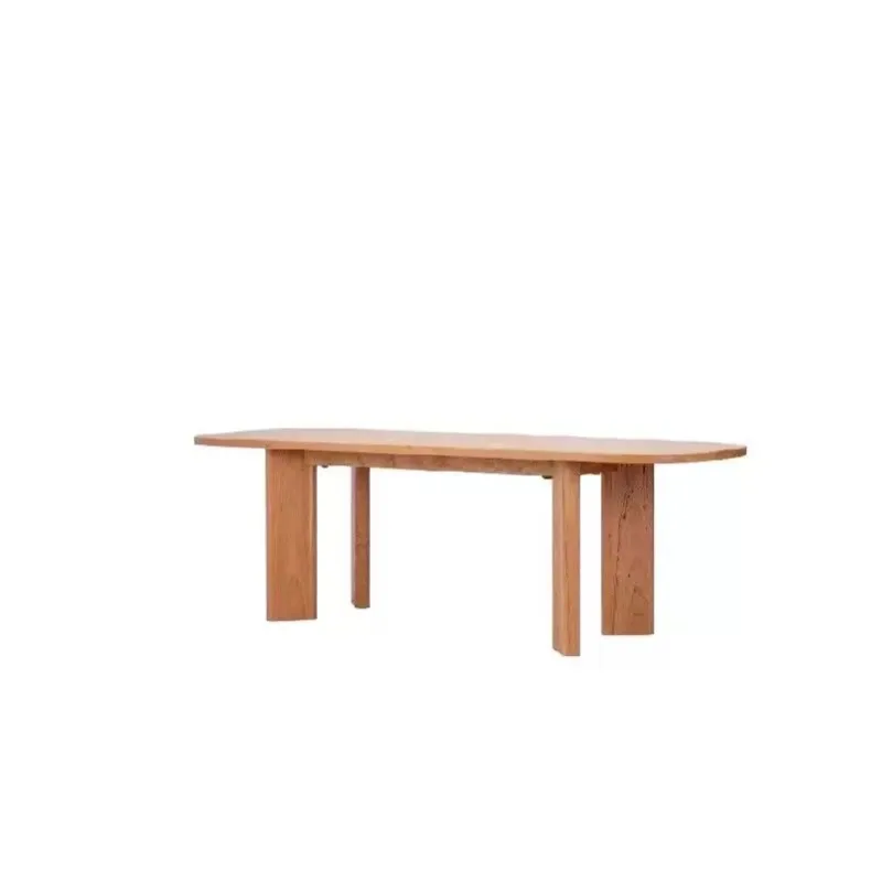 

Simple Modern Solid Wood Oval Dining Table Household Premium Ash Wood Log