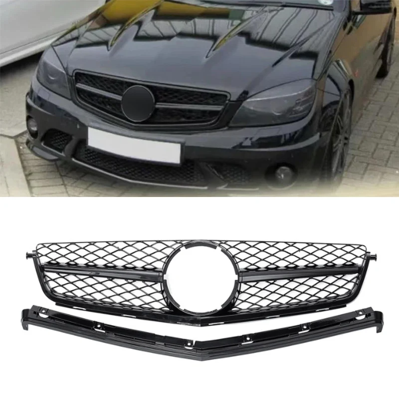 

Front Bumper Grille Hood Grill For Mercedes-Benz C Class W204 C63 For AMG 2008 2009 2010 2011 Tuning Grills