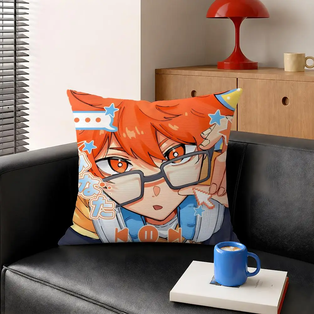 Anime Haikyu Volleyball Karasuno Cushion Cover Decorative Pillowcase Soft Short Plush Cozy Durable Sofa Home Decor Items Gift