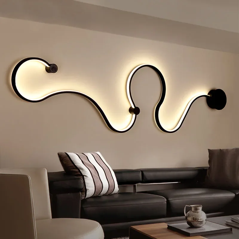 Art Creative Brief Acrylic LED Ceiling Lights for TV-wall Living Room Loft Bedroom Indoor Ceiling Chandelier Lamp Fixtures