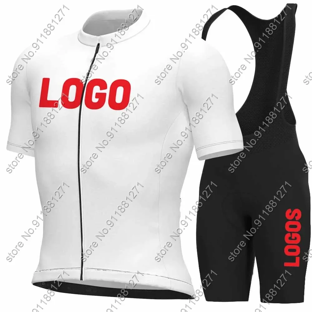 White Custom DIY Cycling Jersey 2024 Set Factory Cycling Clothing Road Bike Shirts Suit Bicycle Bib Shorts MTB Wear Ropa