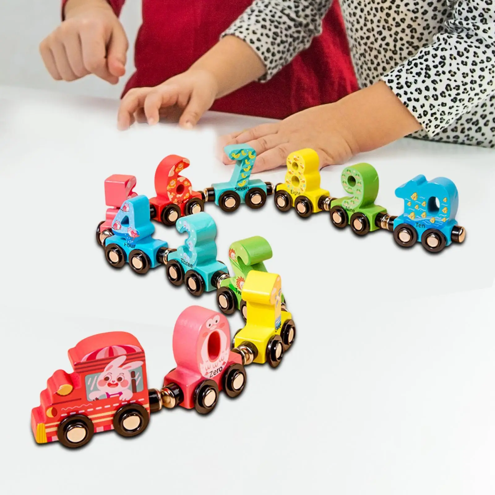 مجموعة ألعاب قطار الأرقام المغناطيسية للأطفال، مجموعة ألعاب ديكور هدية العيد، لعبة تعليمية للأطفال الصغار والبنات والأولاد في المنزل