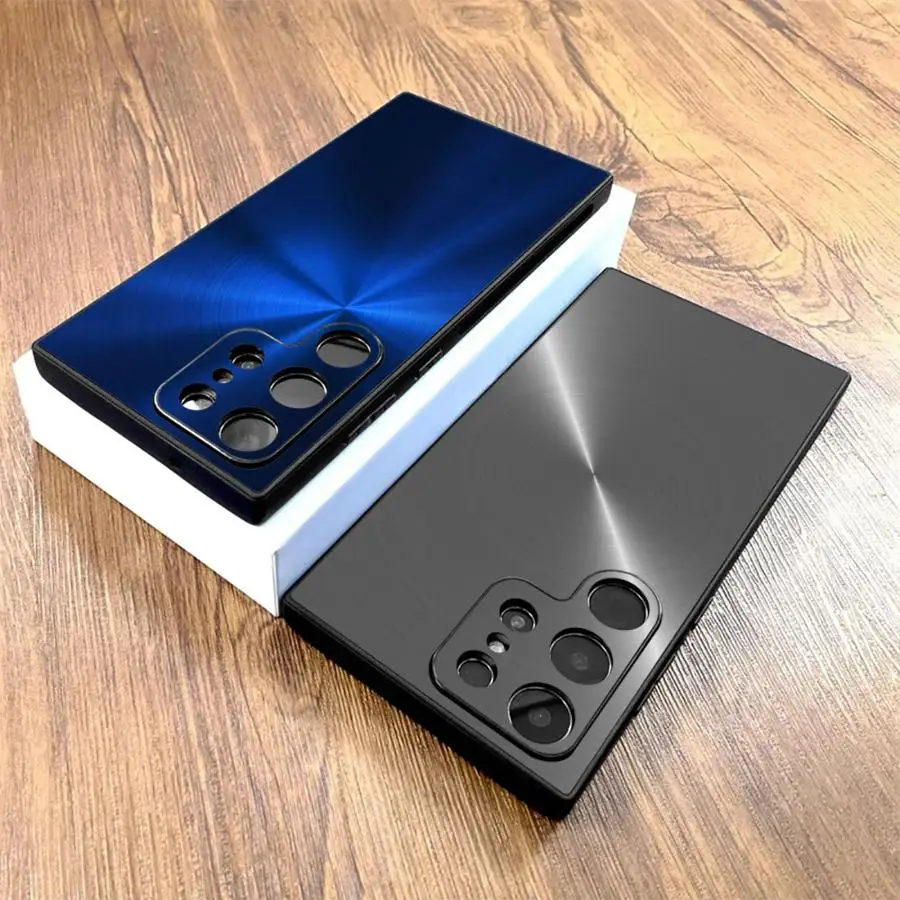 نحى الملمس المعدني الصلب طباعة الأسود لينة غطاء الهاتف حقيبة لهاتف سامسونج غالاكسي S23 الترا S25 حافة S21 FE S24 زائد S20 #1