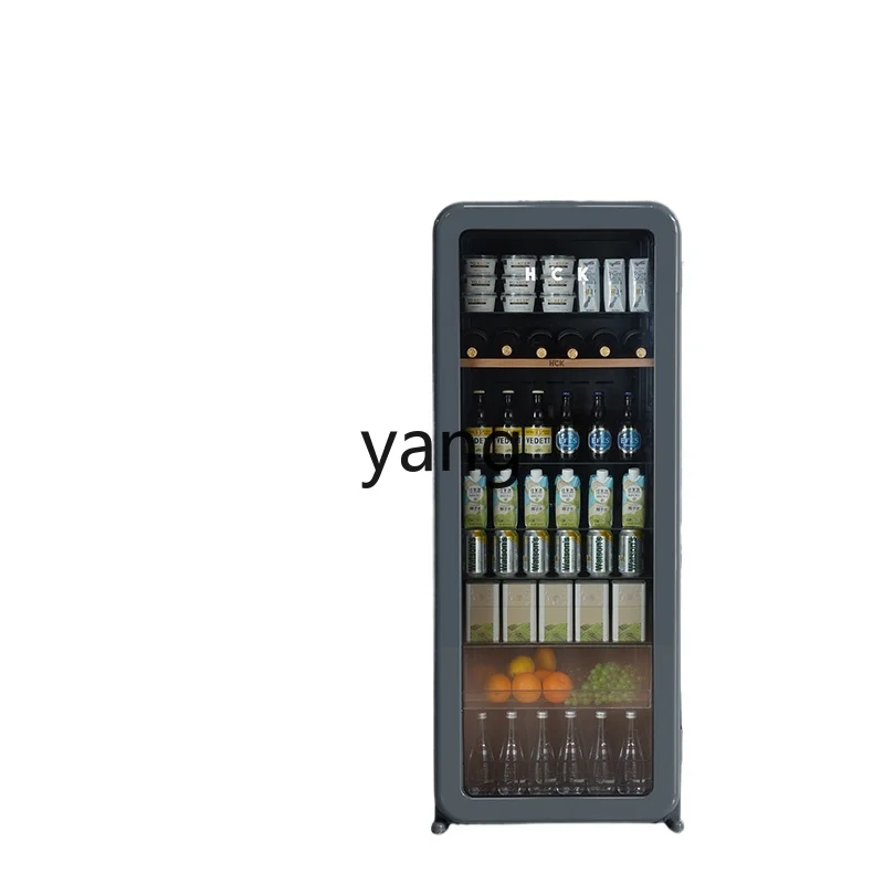 

lCX refrigerated cabinet cold gray bright color ultra-thin embedded household living room beverage refrigerator high value