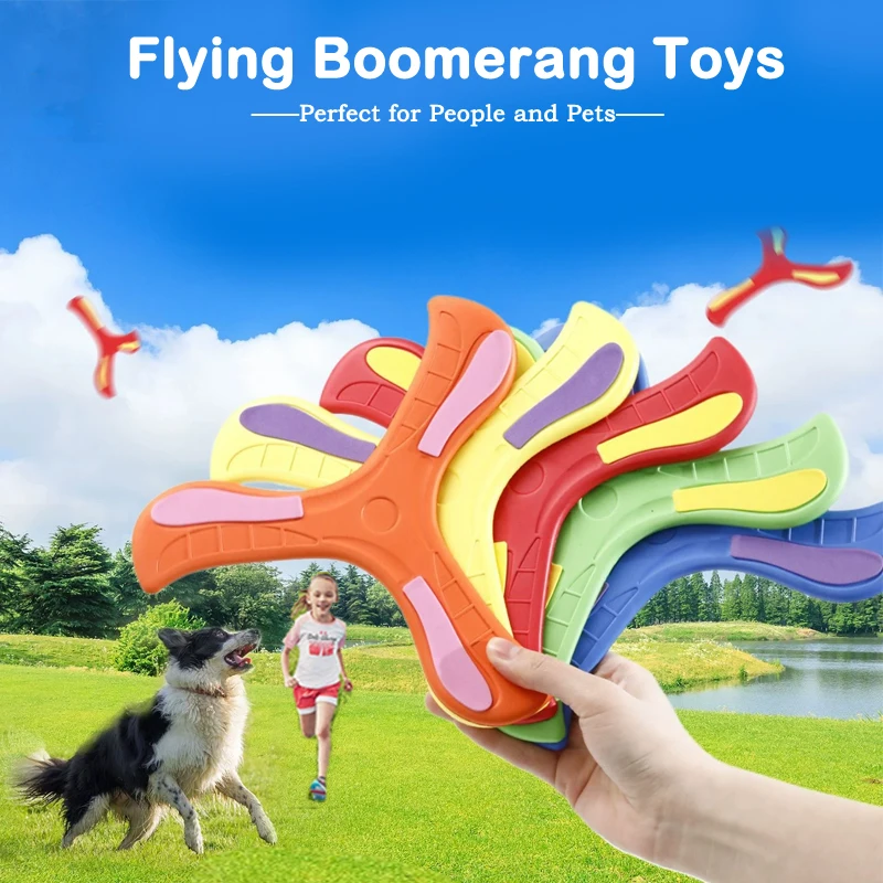Jouet Boomerang volant doux à lancer à la main, disques volants amusants, jouets de sport de plein air pour enfants et adultes, jeu de Puzzle interactif, 4/3/1 pièces