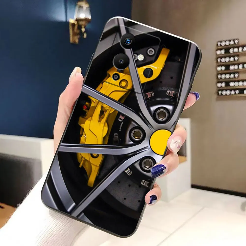 

Luxury Sports Car Wheel Caliper Phone Case For Infinix TECNO POP SPARK SMART 6 7 8 9 10 CAMON 40 30 30S 15 16 17 20 20C Pro Case