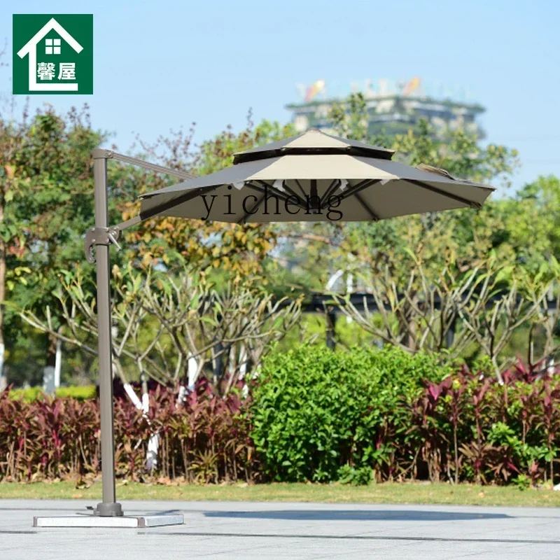 YFY cafe parasol, outside the  street stall round Roman  advertisement can print LOGO outdoor umbrella
