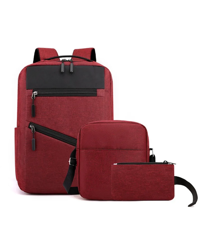 Men's fashion business backpack, male and female junior high school student schoolbag 15.6 inch large-capacity travel bag, compu