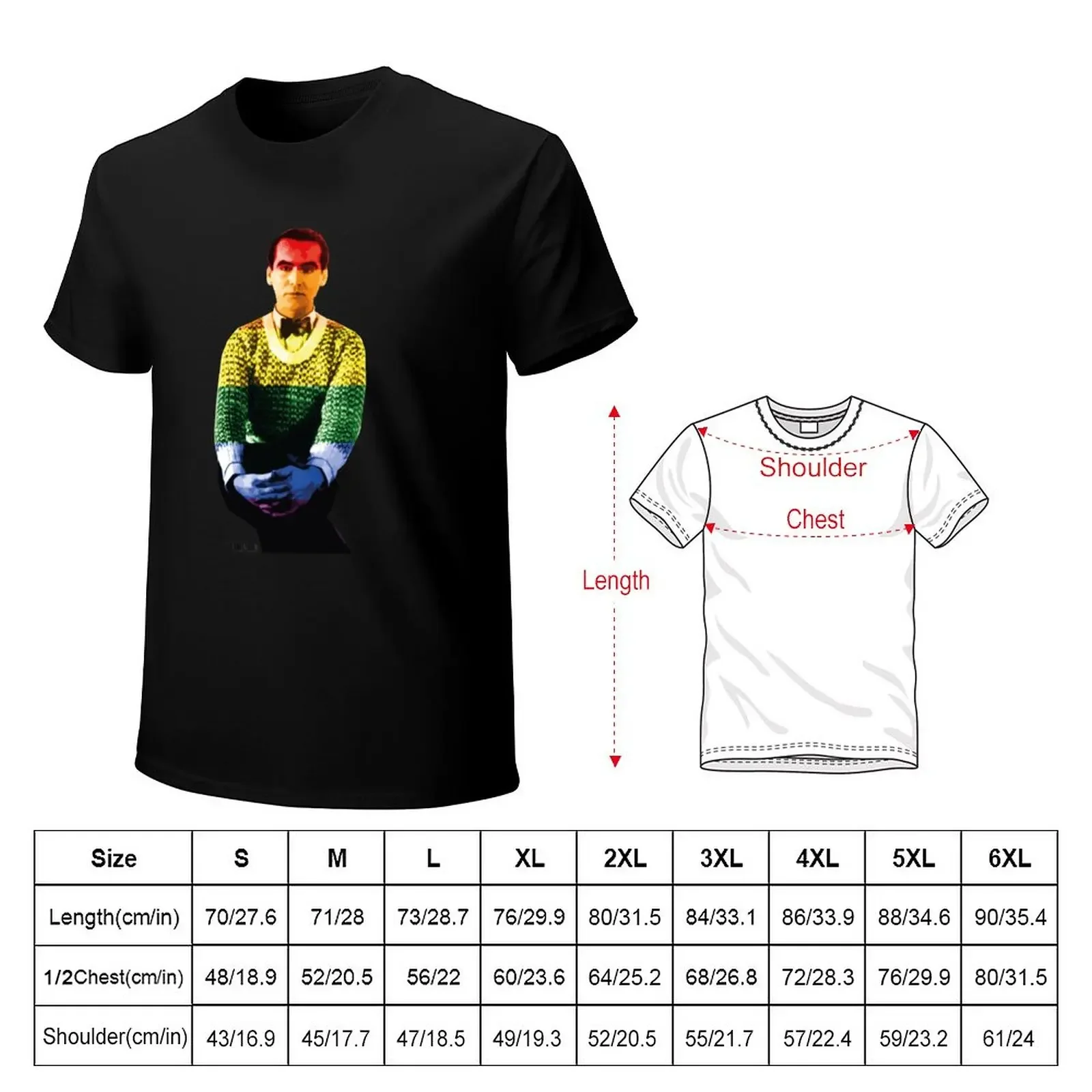 Federico Garcia Lorca Multicolor T-Shirt hippie clothes aesthetic clothes oversized mens clothing