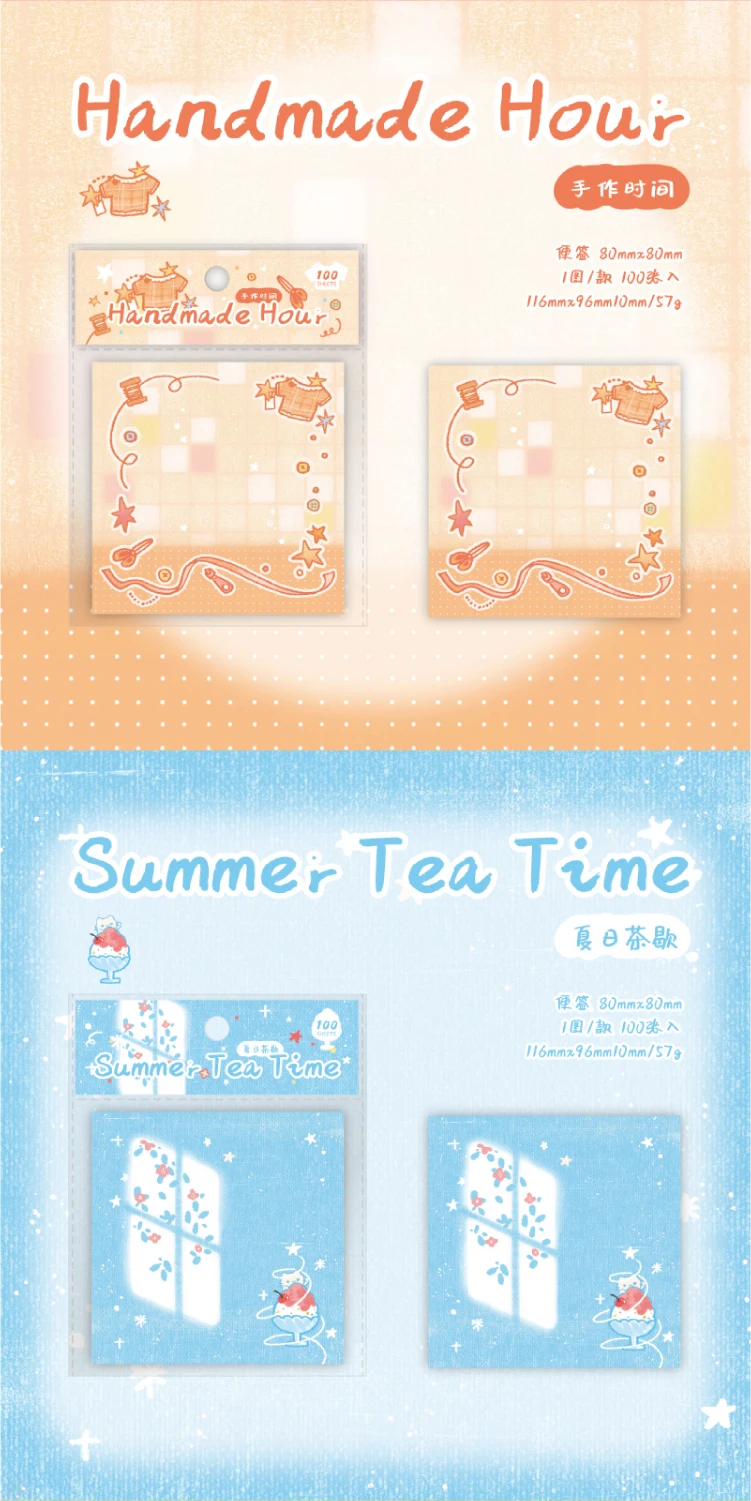Journal GO 100 Blatt Kawaii-Themen-Notizblöcke, 100 Blatt Niedliche Illustrations-Notizpapiere zum Schreiben, Journaling, für Planer & Bastelarbeiten – Detail 5
