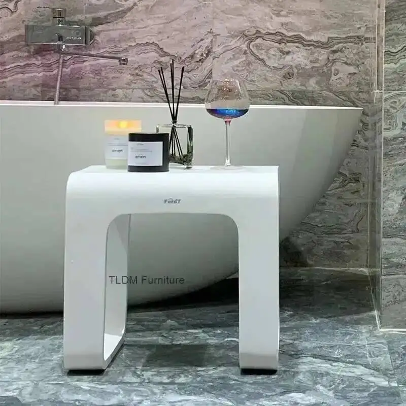 Stone Shower Anti Artificial Value Slip Square Stool Shoe Changing Thickened Bathroom Adult Aesthetic Chair Polymer Wholesale