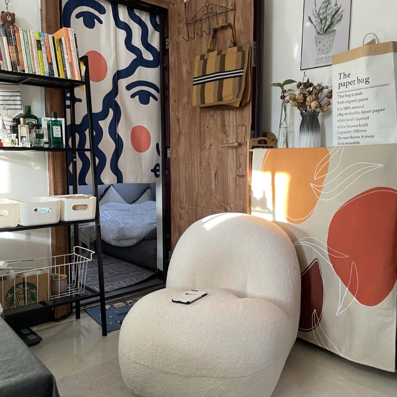 Nordic Chair Custom Lazy Sofa Egg Chair Tatami Simple Living Room Bedroom Balcony Ins Armchair Chairs Living Room