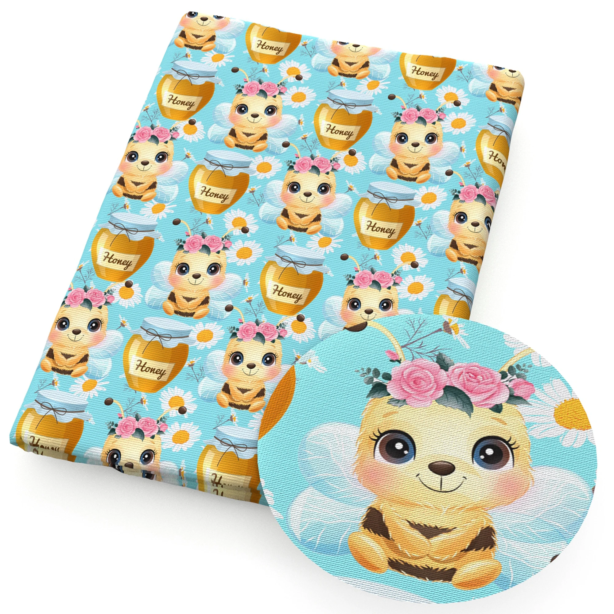 50*145cm Patchwork Spring Animals Bee Polyester Cotton Fabric for Tissue Sewing Quilting Fabrics Needlework DIY Handmade