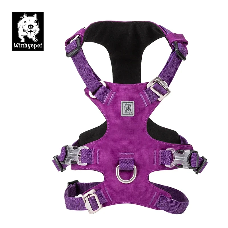 Winhyepet Pet Harness Back-Slip Outdoor Voyager Strap Vest No Pull Cloth for Large Medium Small Dog Easy Traveling  YH1807