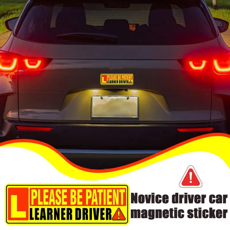 

Student Driver Sticker Reflective New Learner Safety Reusable Magnet Student Training Decals Car Student Driver Stickers