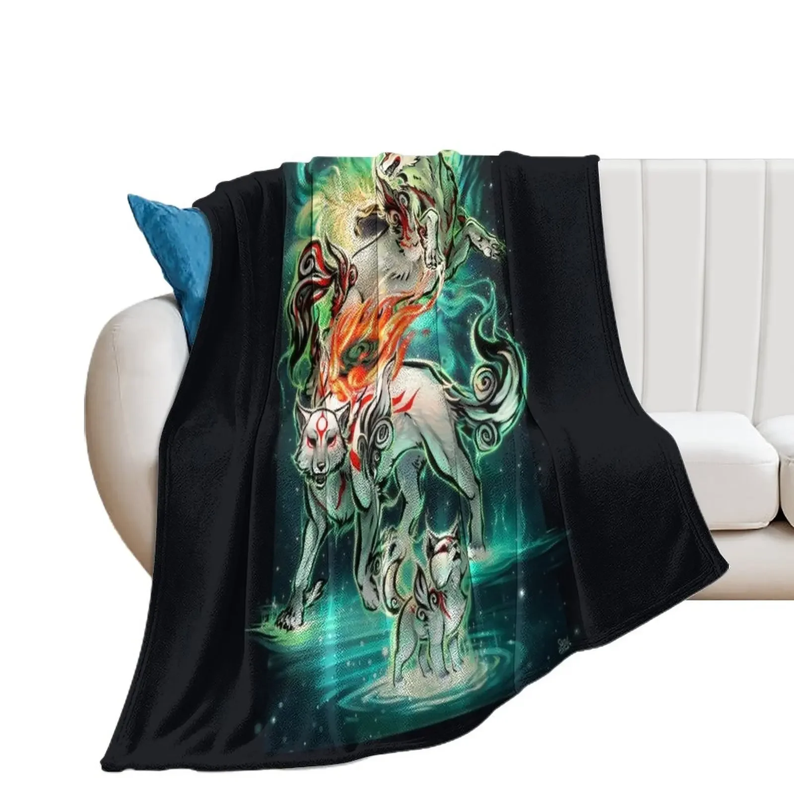 

Okami generations Throw Blanket Luxury Thicken Luxury Brand Blankets