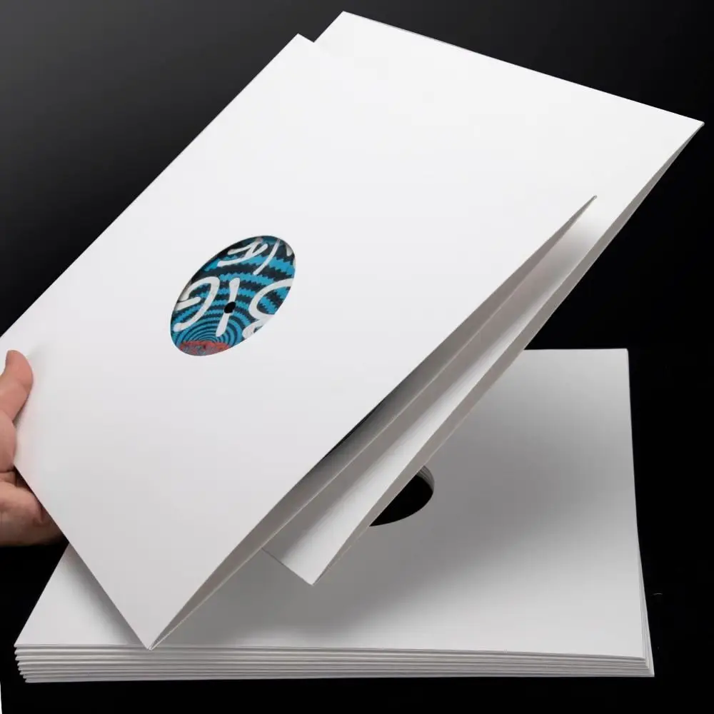 New 7/10/12 Inch Vinyl Record LP Jackets Kraft Paper White Cardboard Vinyl Record Covers Blank Album Jackets