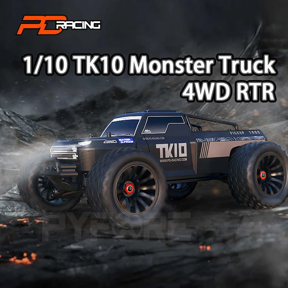 

PD RACING1/10 TK10 Monster Truck с дистанционным управлением, внедорожник, бесщеточный, 4s, водонепроницаемая, высокоскоростная модель автомобиля TR10