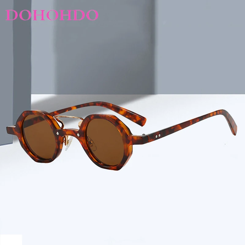 

Retro Personality Trendy Irregular Small Square Frame Women's Sunglasses Design Brand Men Sunglass Traveling Drive Eyewear UV400