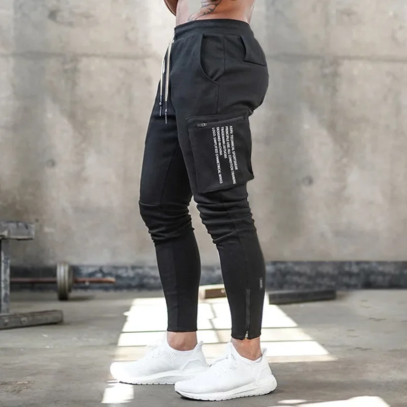 

Men Pant Long Pencil Pants Straight Trousers Splice Zipper Casual Lace Up Drawstring Elastic Waist Pocket Slim Fit Regular 2025
