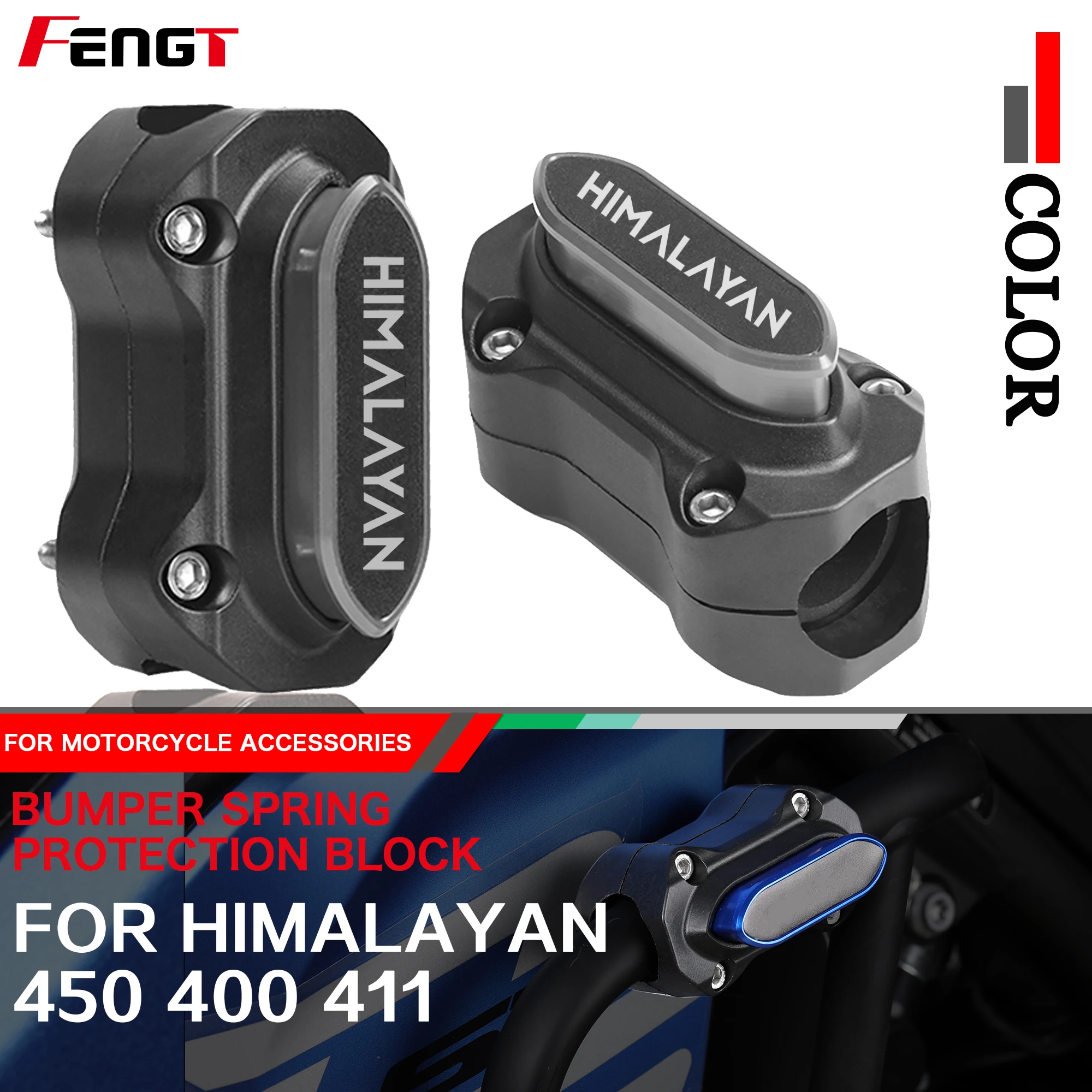 

For Royal Enfield Himalayan 450 400 411 Motorcycle Accessories Engine Protection Guard Bumper Block Decorative Spring Block
