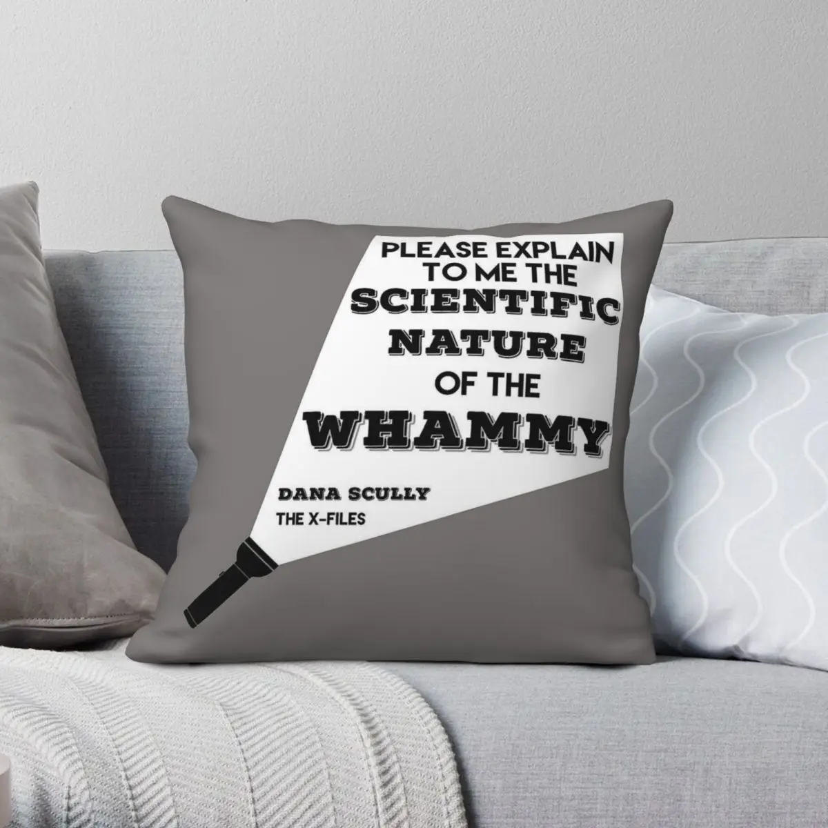 X-Files Dana Scully Whammy Square Pillowcase Polyester Linen Velvet Printed Decor Throw Pillow Case Bed Cushion Cover Wholesale