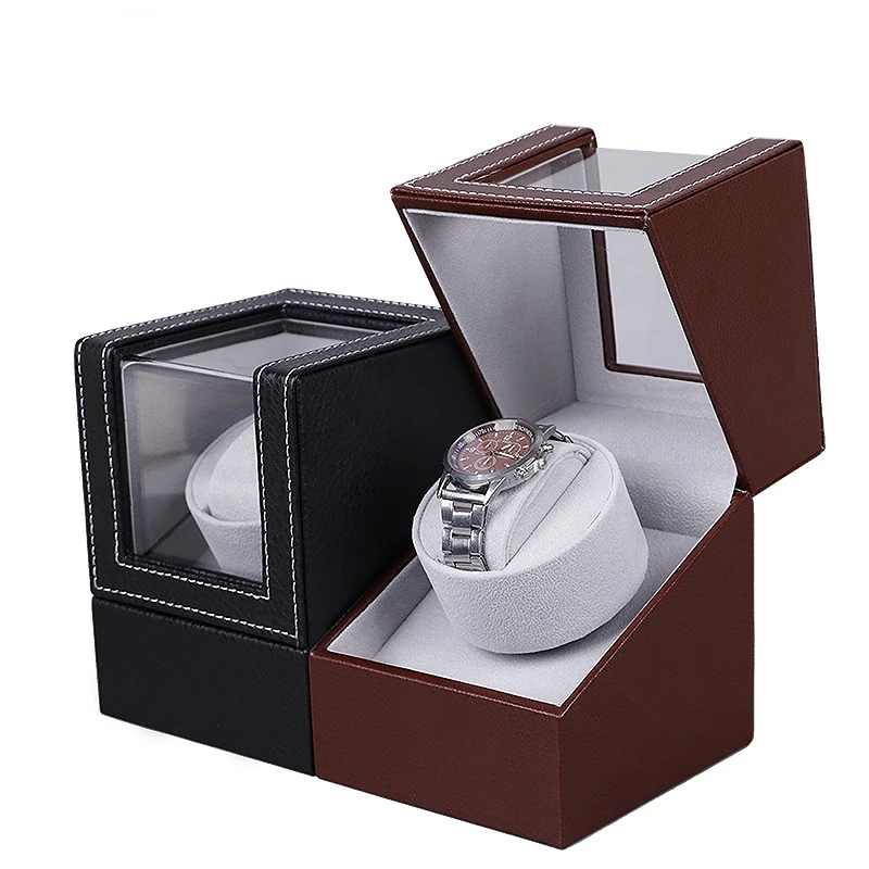 Rocker Watch Winder Display  Household Watch  Automatic Winding High-end  Box Silent Motor Material of Leather