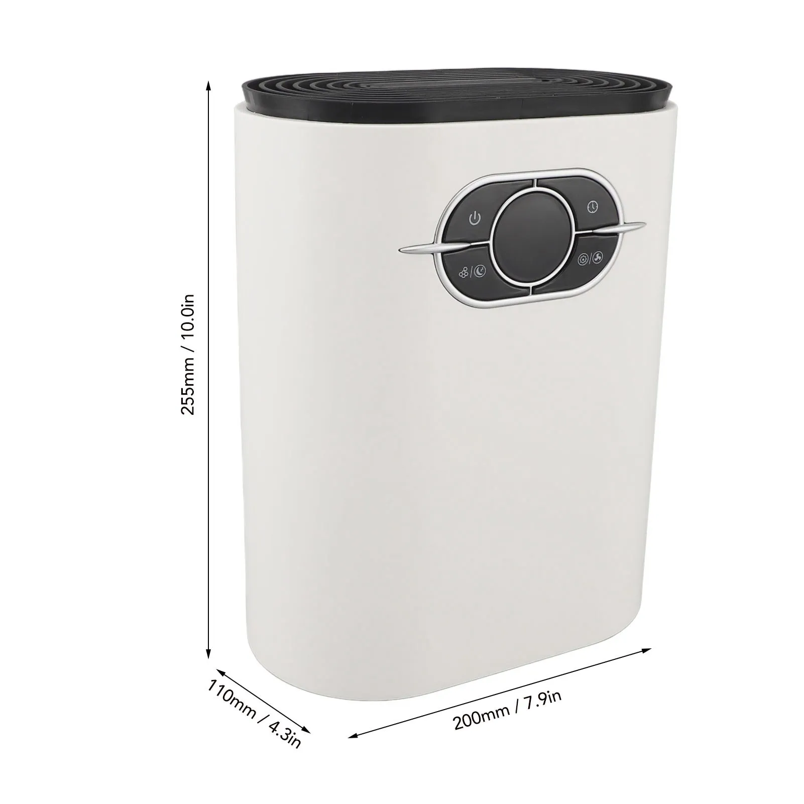 Small Quiet Dehumidifier, Sleep Mode Quiet 100-240V Efficient Basement Dehumidifier ABS 1.2L with Drain Hose for Bedroom