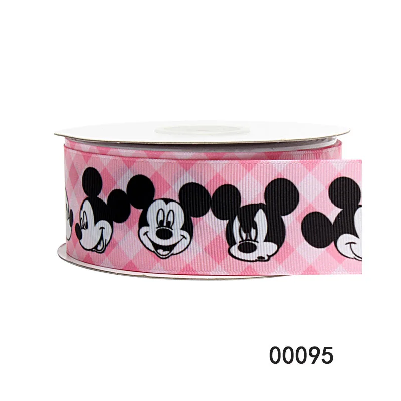 Disney 5Yards 25MM 38MM Mickey Mouse Printed Grosgrain Ribbon