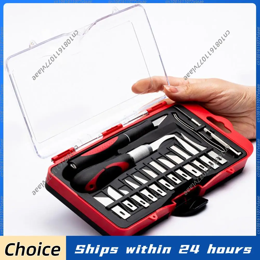 18Pcs Craft Artwork Engraving Cutter Set Engraving Tool Anti-Slip Handle Multipurpose Sculpture Scalpel for Artwork Cutting Cork