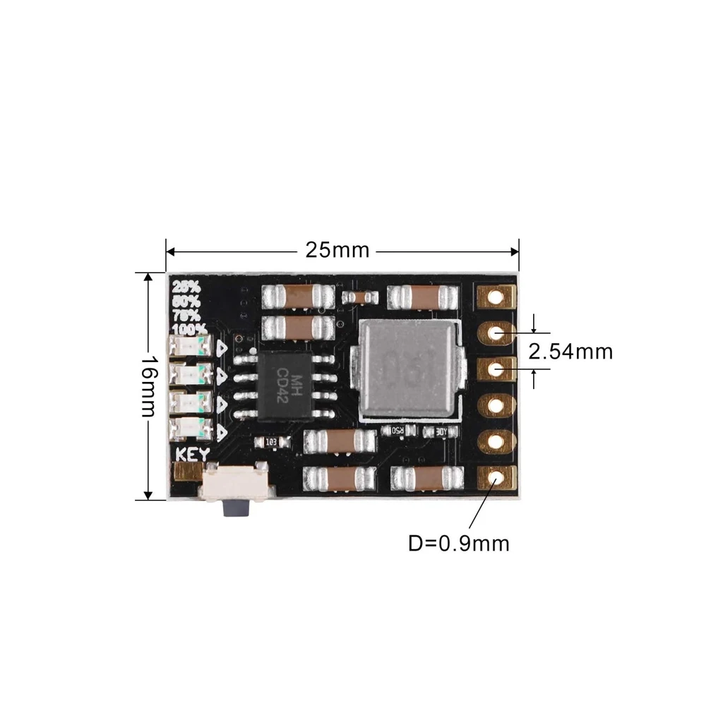 5/10 szt. CD42 DC 5V 2A Moduł DIY do mobilnego zasilania 4.2V Ładowanie/Rozładowanie (boost)/Ochrona baterii/Moduł wskaźnika 3.7V Litowy 18650 — zdjęcie produktu 4