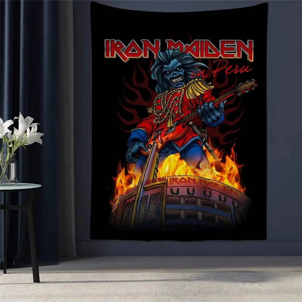 

Band I-Iron M-Maiden Hanging Bohemian Tapestry Hippie Wall Hanging Bohemian Wall Tapestries Mandala Wall Hanging Home Decor