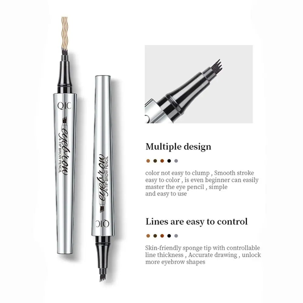 4 Points Eyebrow Pencil Four Claw Eyebrow Pen Sweat-Proof Waterproof Liquid Eyebrow Pen Long Lasting Non-Fading