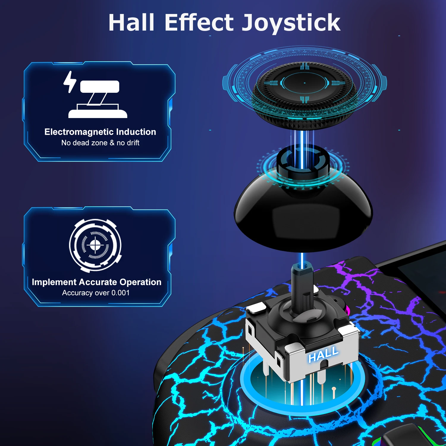 RGB para Nintendo Switch/OLED Switch controlador inalámbrico Pro Joypad de una sola pieza con batería/RGB/Turbo/programación