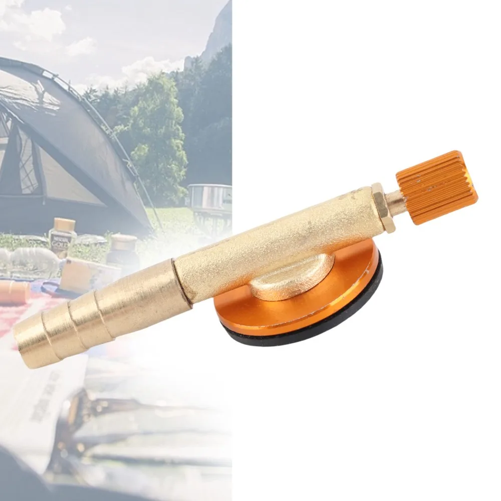Durable Brass Gas Refill Adapter Flat Cylinder Yellow Gas Stove Valve Valve Adapter Picnics