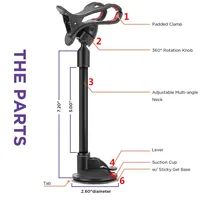 360 rotation ventouse Support de téléphone de voiture Support de montage Flexible Support de cellule Mobile pour iPhone Samsung Xiaomi Clip Support de téléphone dans la voiture 4