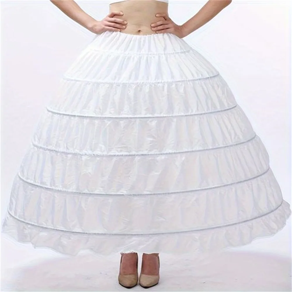 

BABYONLINE 6 Hoops Petticoats for Bridal Dress Fluffy Quinceanera Gowns Underskirt Crinoline Hoop Skirt Wedding Accessories