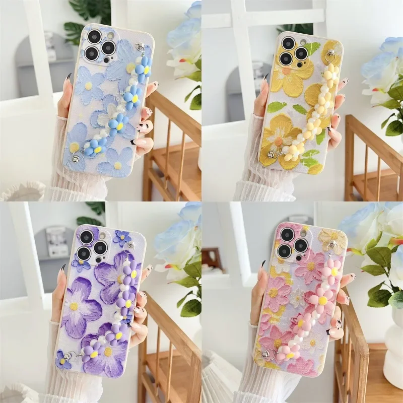 Vivo X100s Pro X90 X70 X80 X60 Phone Case Niche Floral Chain Women's Exclusive Design Fashionable Protective