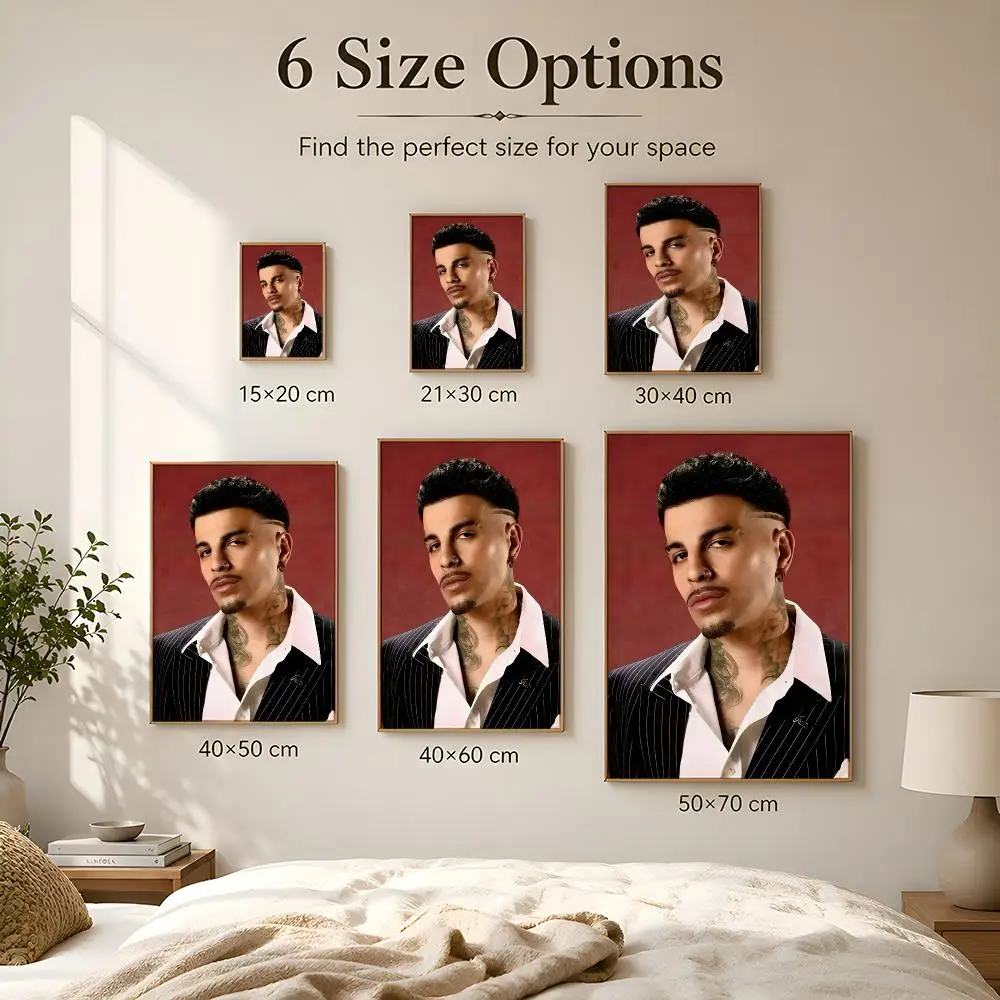 Singer R-Rauw Poster Peel And Stick Matte PVC Self Adhesive Removable Waterproof Frameless Bedroom Living Room Decor