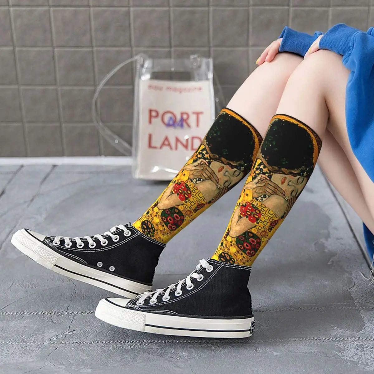 Gustav Klimt The Kiss Socks Harajuku Super Soft Stockings All Season Long Socks Accessories for Unisex Birthday Present