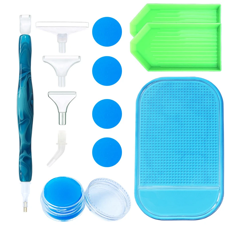 New Diamond Painting Rhinestone Pen Resin Dual-Head Tool Set Combination Foreign Trade New Product Rhinestone Applicator Tool