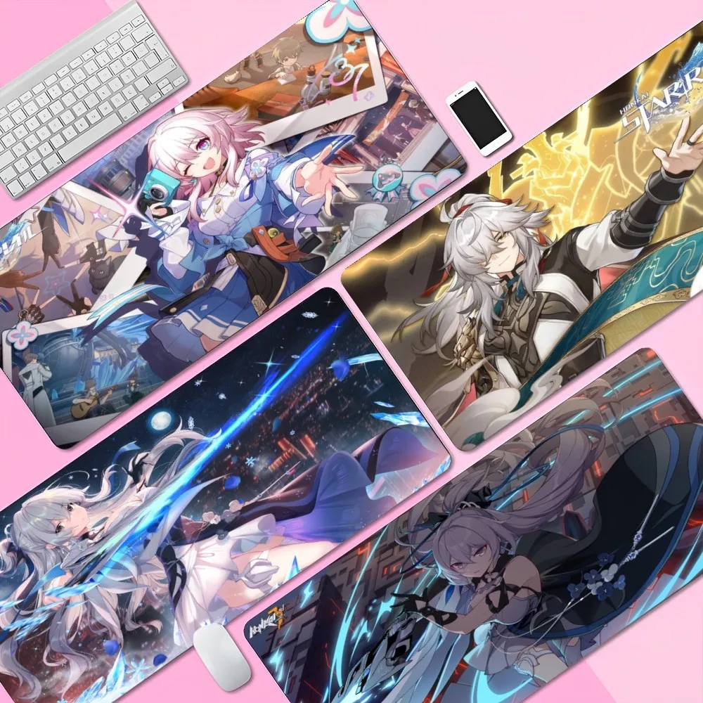 

Honkai Star Rail Mousepad Custom Skin Desktop Desk Mat Kawaii Gaming Accessories Students Writing Pad for PC Computer Table