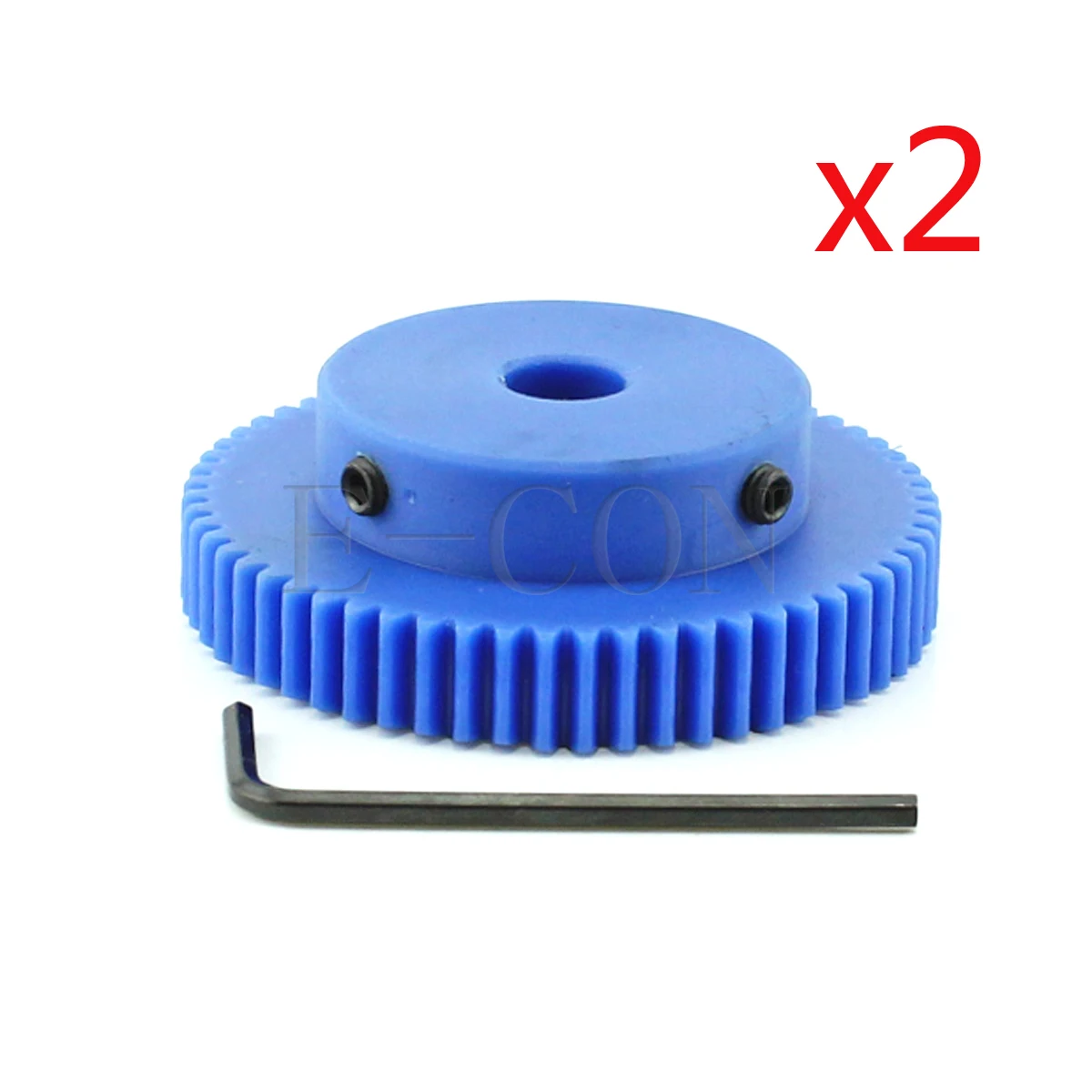 

2pcs 1 Module Blue Nylon Spur Gear 1M-60T 60 Teeth Bore 6-20mm Teeth Width 10mm Motor Nylon Gear Wheel With Steps