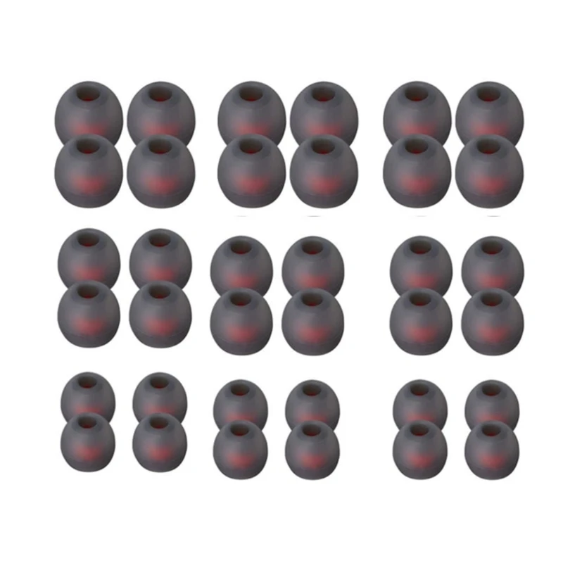 أطراف بديلة مريحة لسماعات الأذن، حزمة مكونة من 36 طرفًا مرنًا من السيليكون لأغطية سماعات الأذن لسماعات الأذن المختلفة