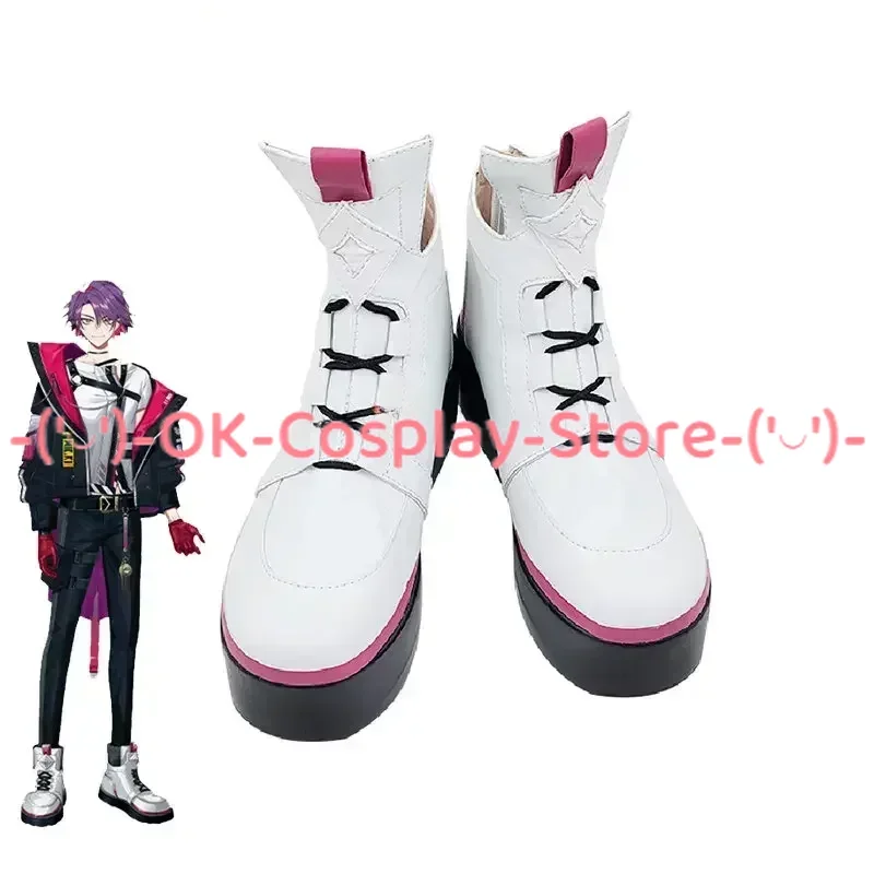 Watarai Hibari Cosplay Schoenen Hot Vtuber Cosplay Laarzen Pu Lederen Schoenen Halloween Carnaval Prop Op Maat Gemaakt