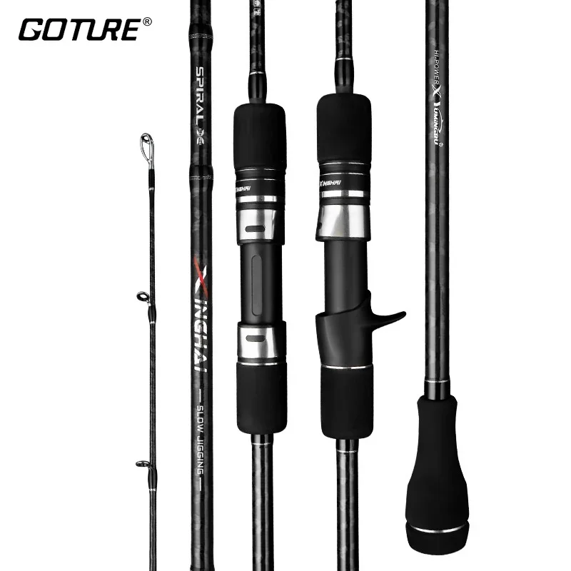 Goture Slow Jigging Fishing Rod Jig Weight 80g-350g MH Power 1.83M 1.91M Carbon Fiber Spinning Casting Sea Fishing Boat Pole