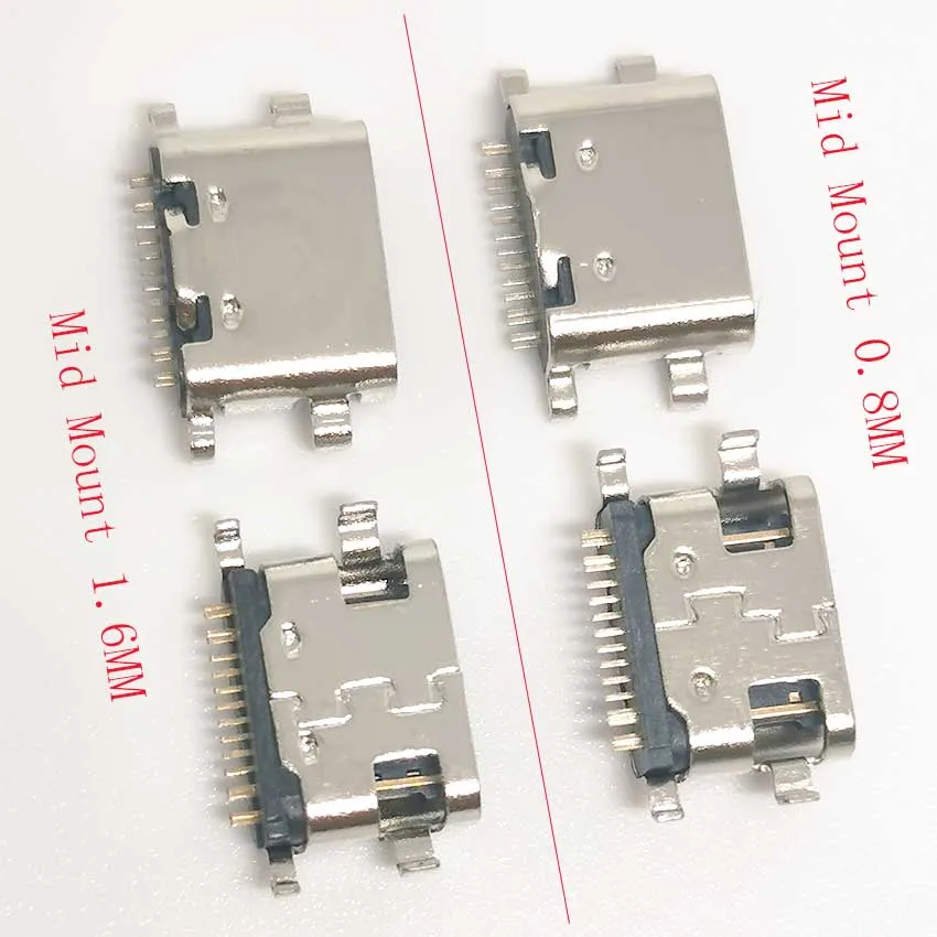 10 szt. Złącze USB-3.1 SMT USB typu C poziome mocowanie środkowe 12P lub 16P żeńskie przez deskę 0.8mm do przejściówka do ładowarki typu DIY C